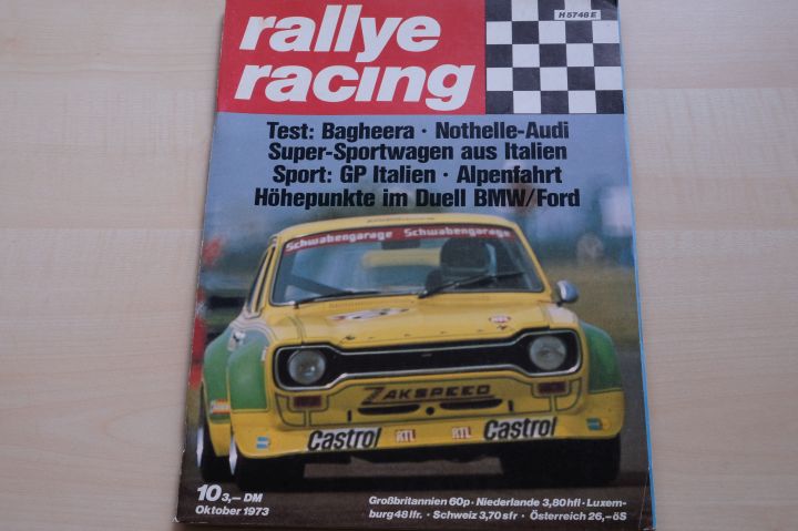 Deckblatt Rallye Racing (10/1973)